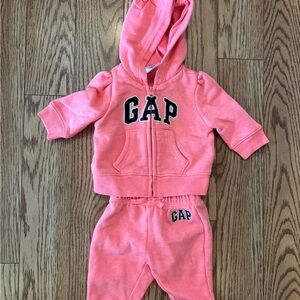 GAP Neon Pink Hoodie and Pants Set